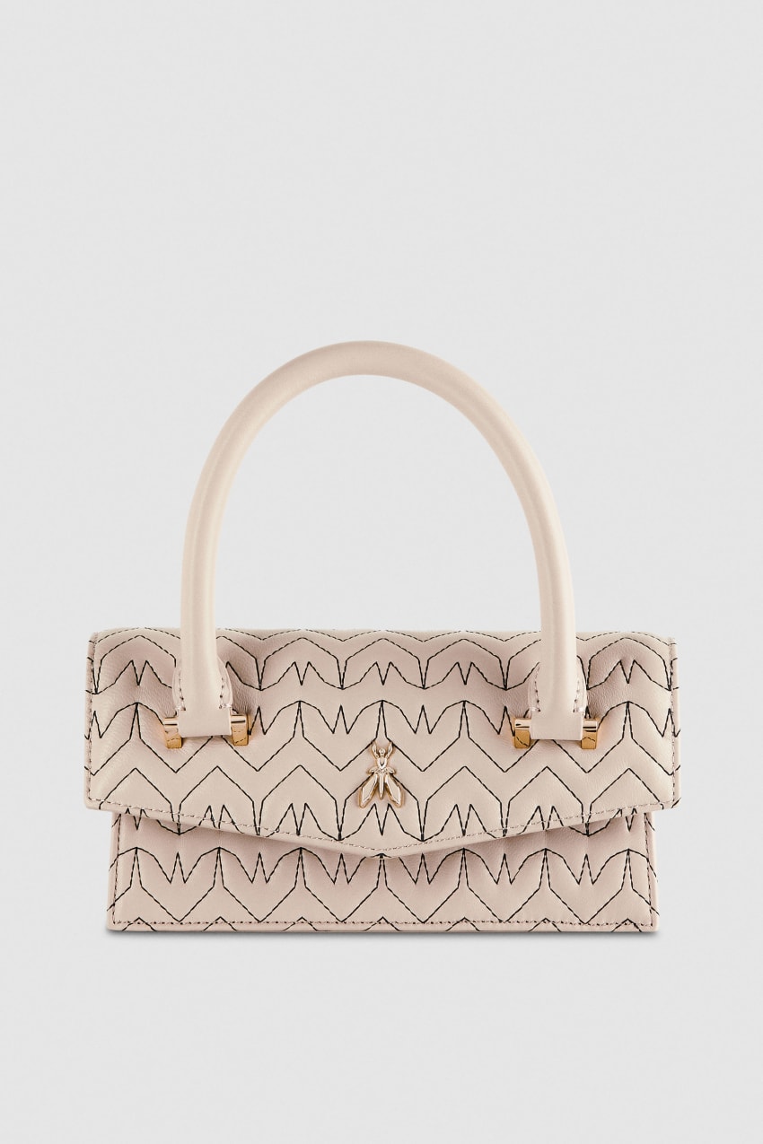 Patrizia Pepe Fly Bamby Quilted Leather Bag Beige | MBS217485