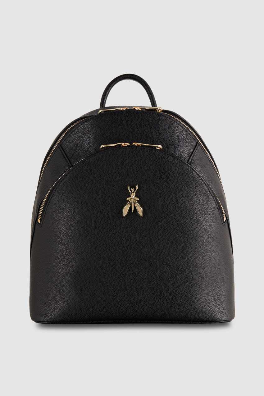 Patrizia Pepe Fly Leather Backpack With Double Pocket Zwart | IJP476208