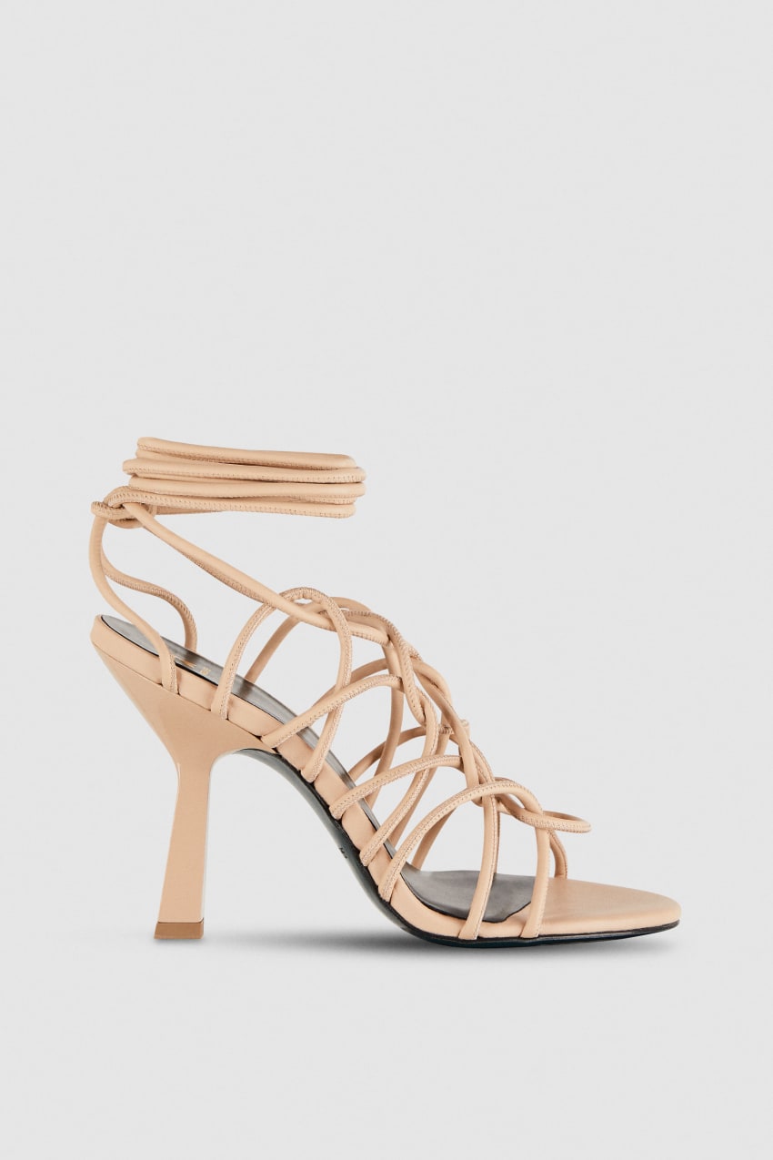 Patrizia Pepe Heeled Ankle Sandals Beige | DYQ037642