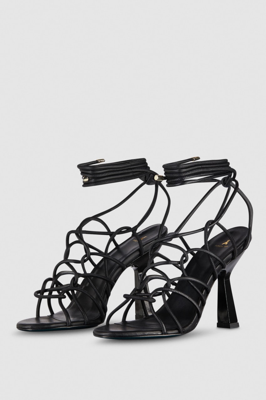 Patrizia Pepe Heeled Ankle Sandals Zwart | ECF902138