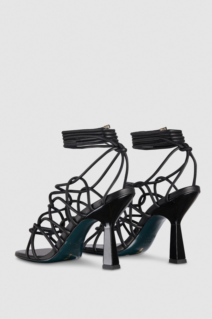 Patrizia Pepe Heeled Ankle Sandals Zwart | ECF902138