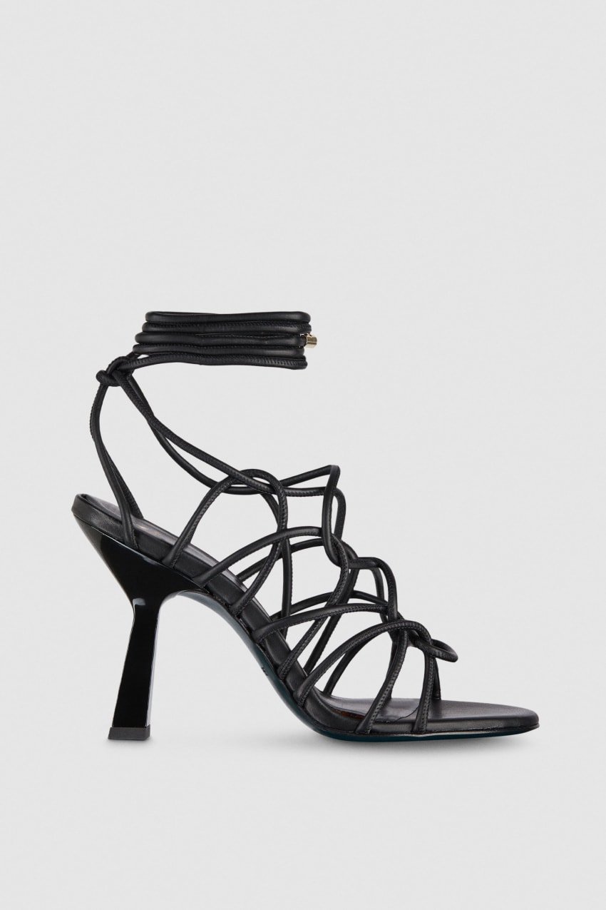 Patrizia Pepe Heeled Ankle Sandals Zwart | ECF902138