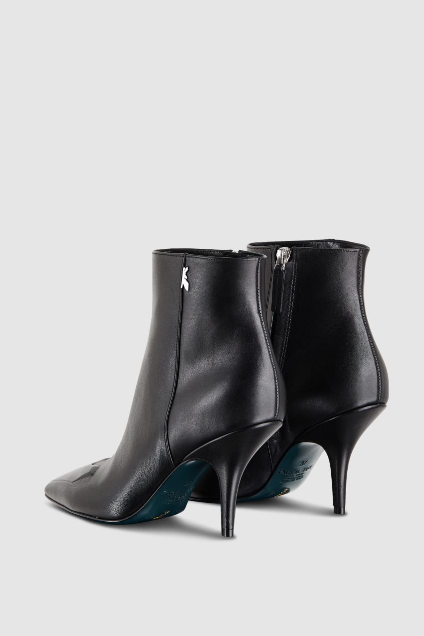 Patrizia Pepe Heeled Leather Ankle Boots Zwart | MYL794352