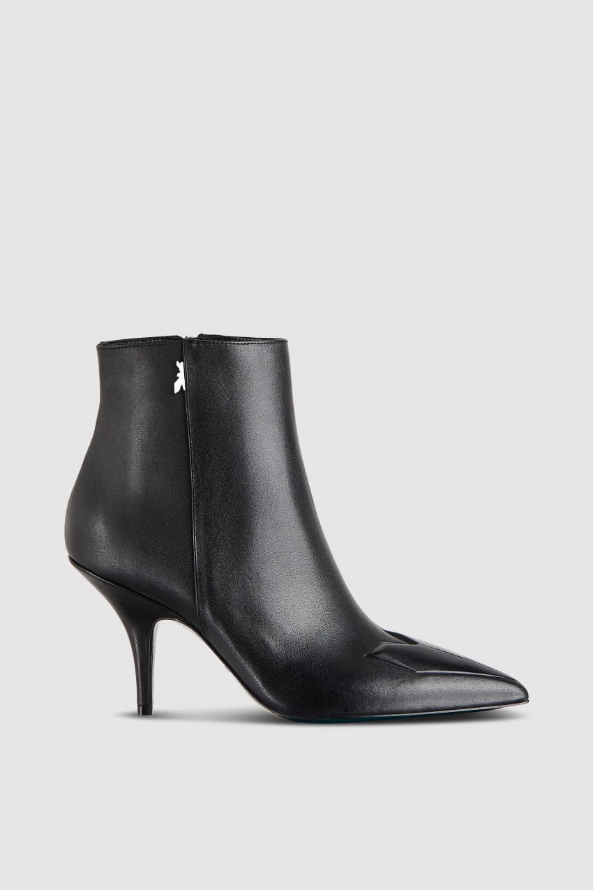 Patrizia Pepe Heeled Leather Ankle Boots Zwart | MYL794352