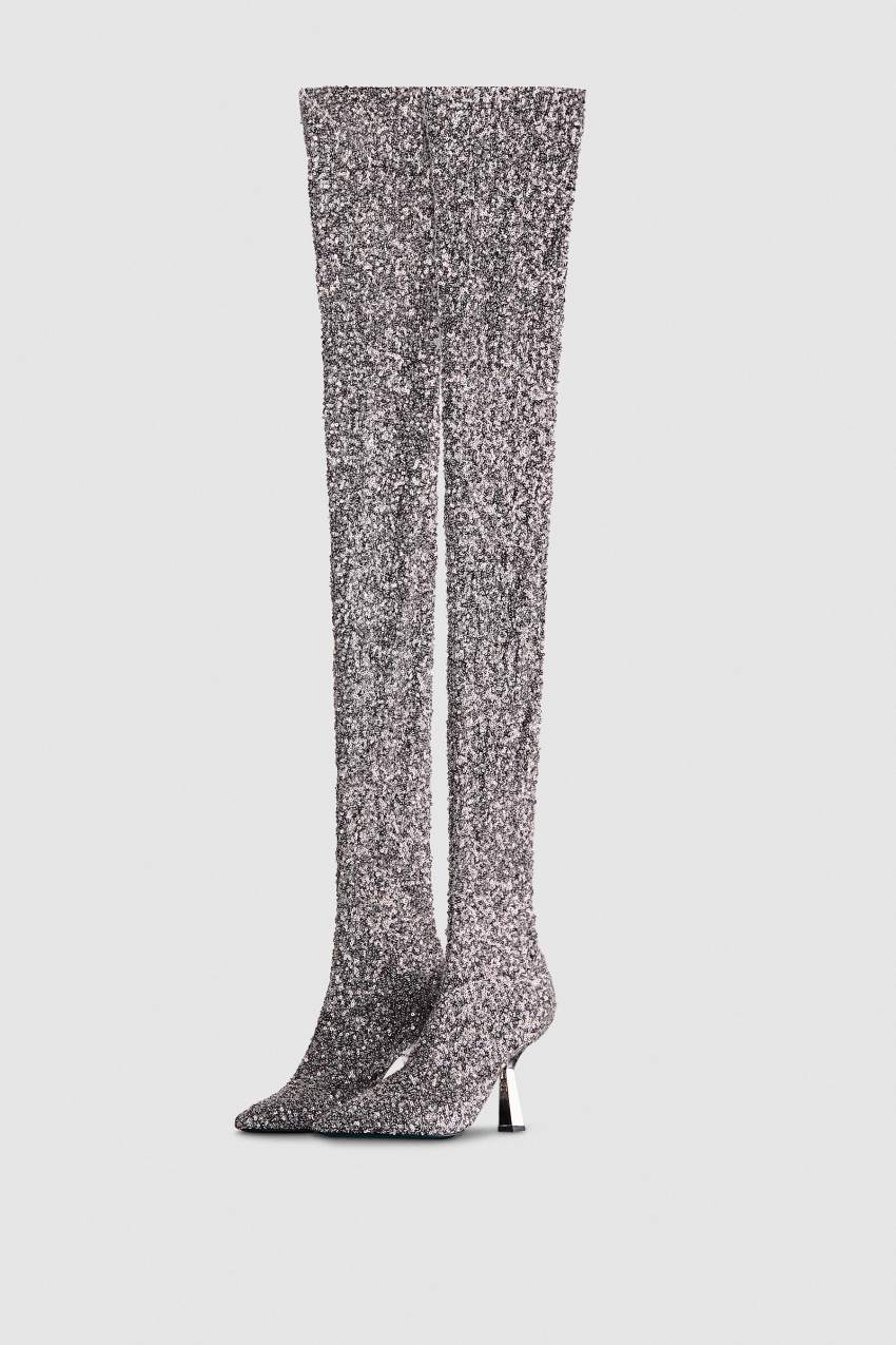 Patrizia Pepe Heeled Sequined Boots S274 | QRZ139260