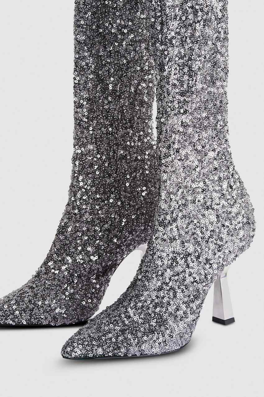 Patrizia Pepe Heeled Sequined Boots S274 | QRZ139260