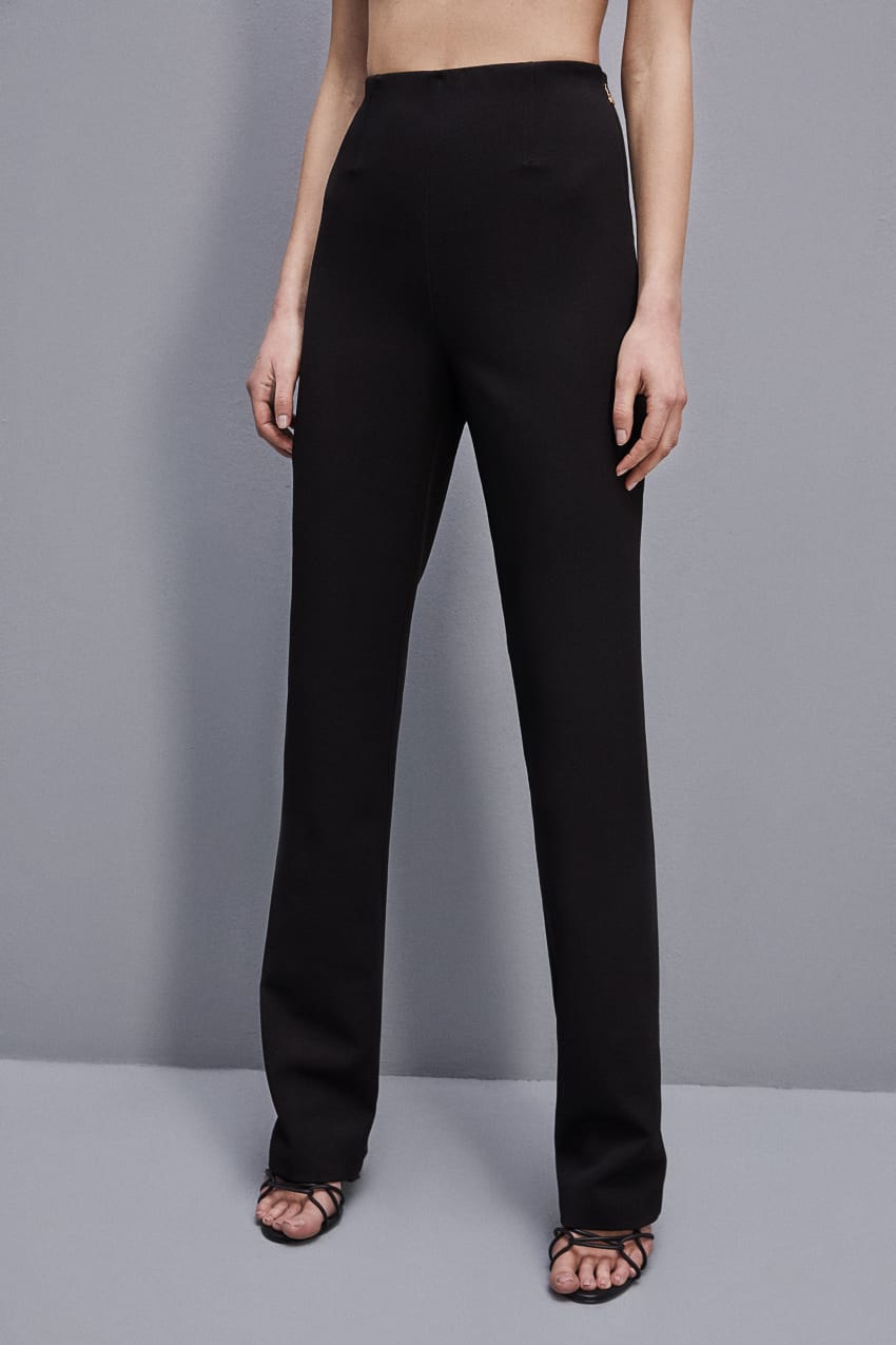 Patrizia Pepe High-waisted Slim Pants Zwart | EWZ094726