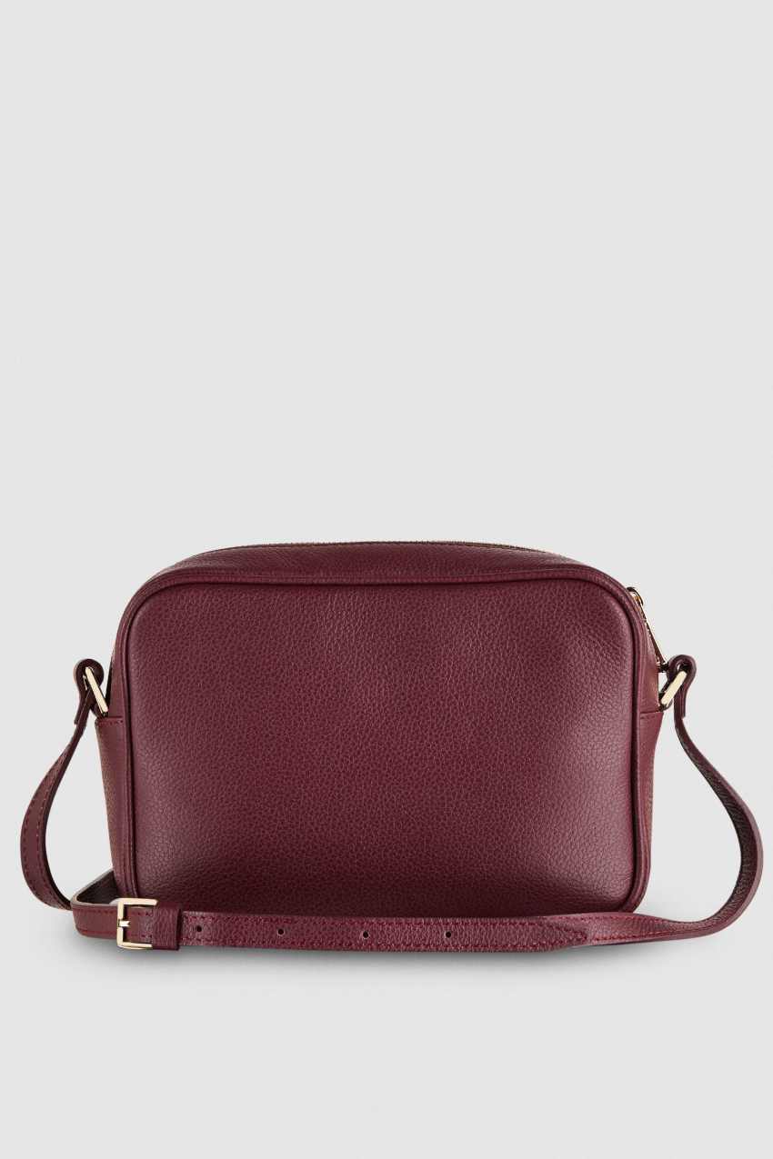 Patrizia Pepe Leather Camera Bag With Inside Pocket Paars | FLT567913