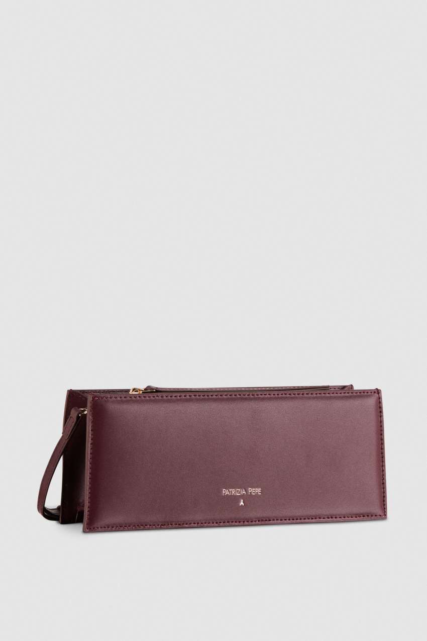 Patrizia Pepe Leather Shoulder Pocket Bag Paars | CUM795328