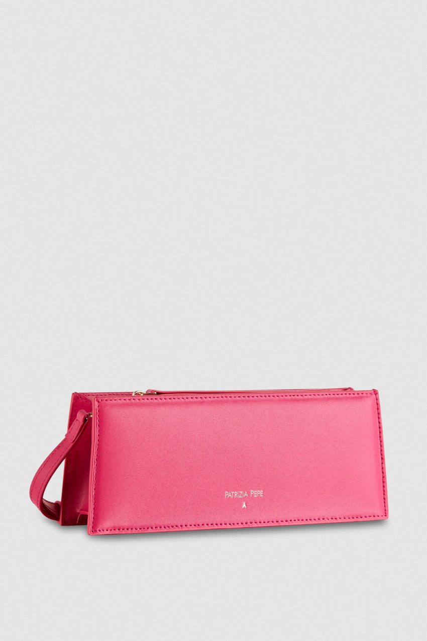 Patrizia Pepe Leather Shoulder Pocket Bag Roze | LQH806935