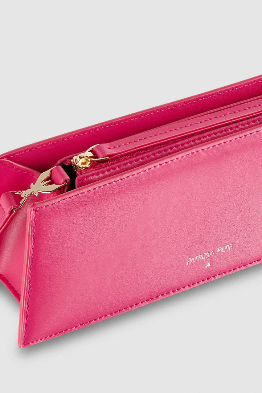 Patrizia Pepe Leather Shoulder Pocket Bag Roze | LQH806935