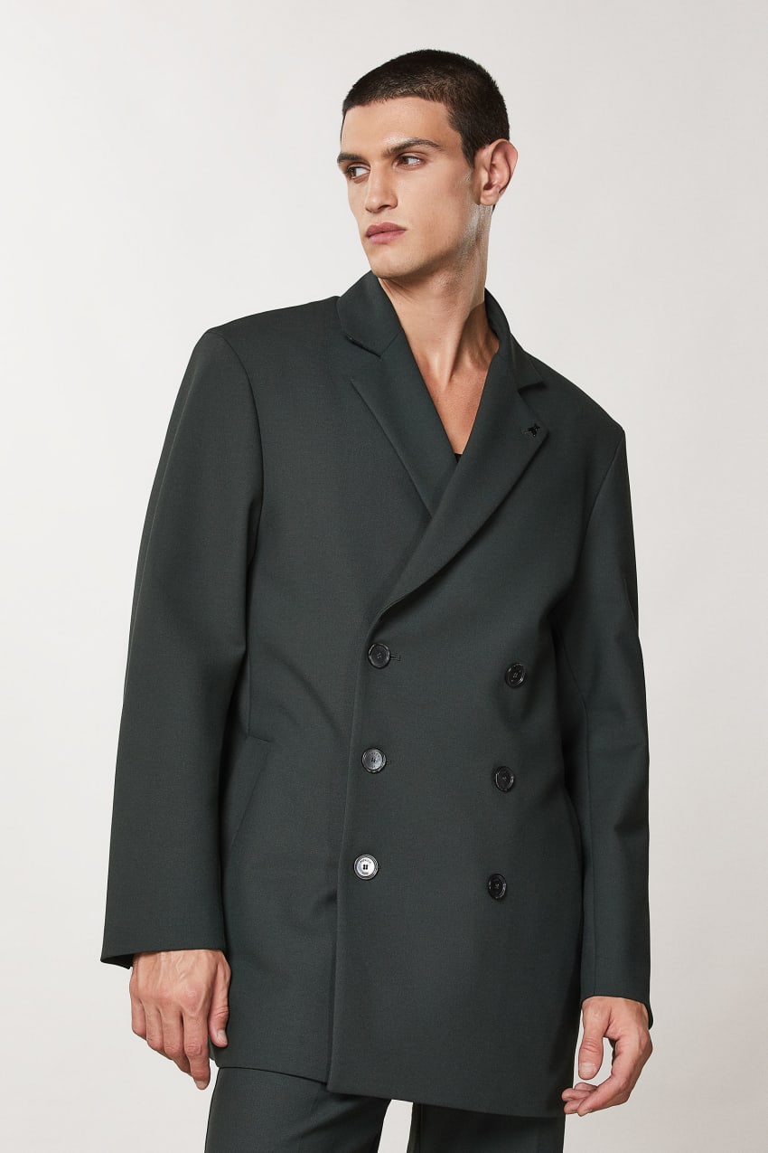 Patrizia Pepe Lined Double-breasted Coat Groen | AWC348290