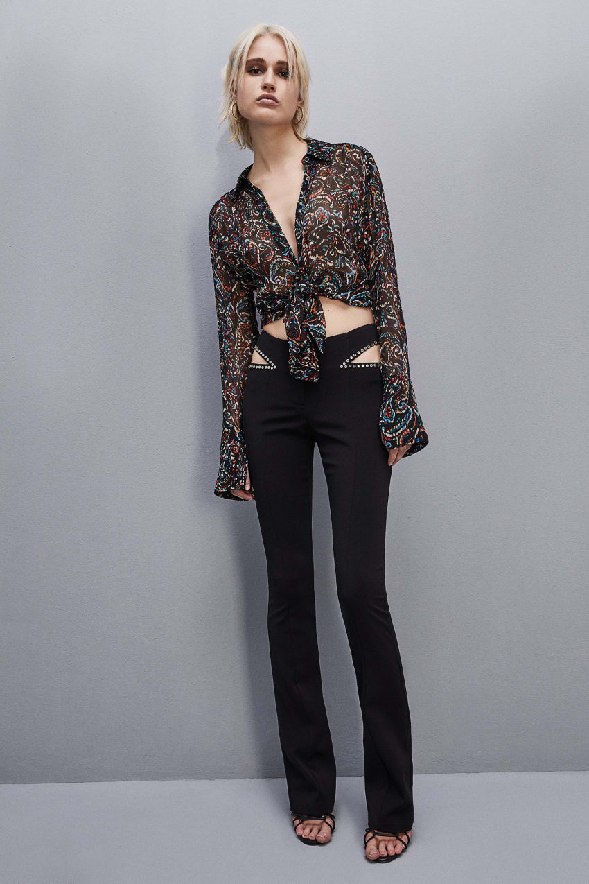 Patrizia Pepe Long-sleeved Printed Shirt Zwart | HLG174230