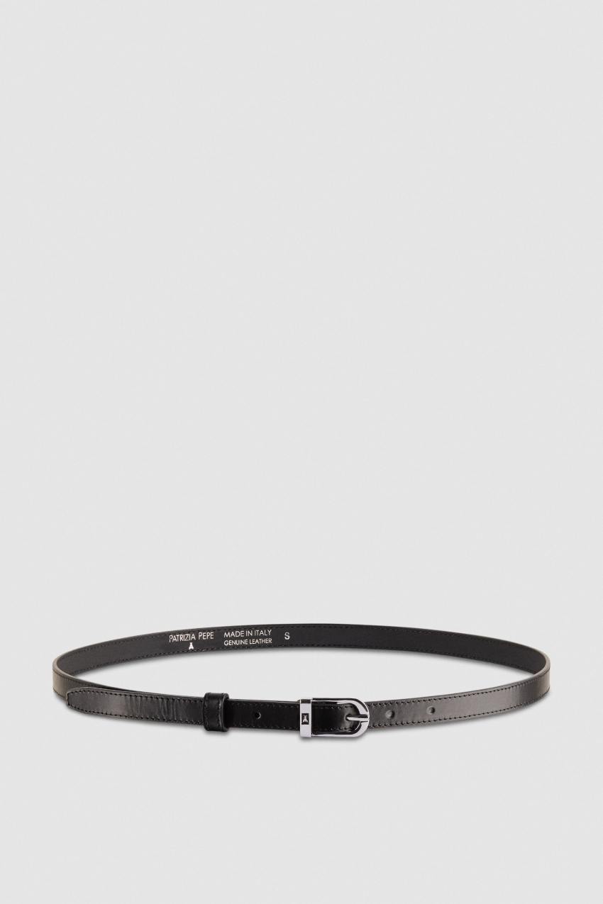 Patrizia Pepe Low-waist Smooth Leather Belt Zwart | FXH895674