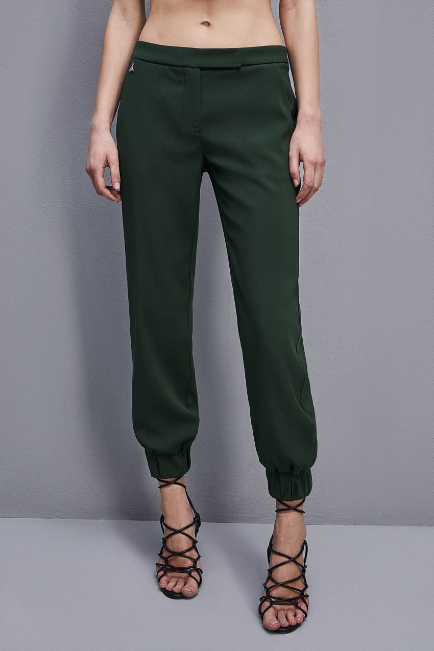 Patrizia Pepe Low-waisted Crepe Jogger Pants Groen | KZT924301