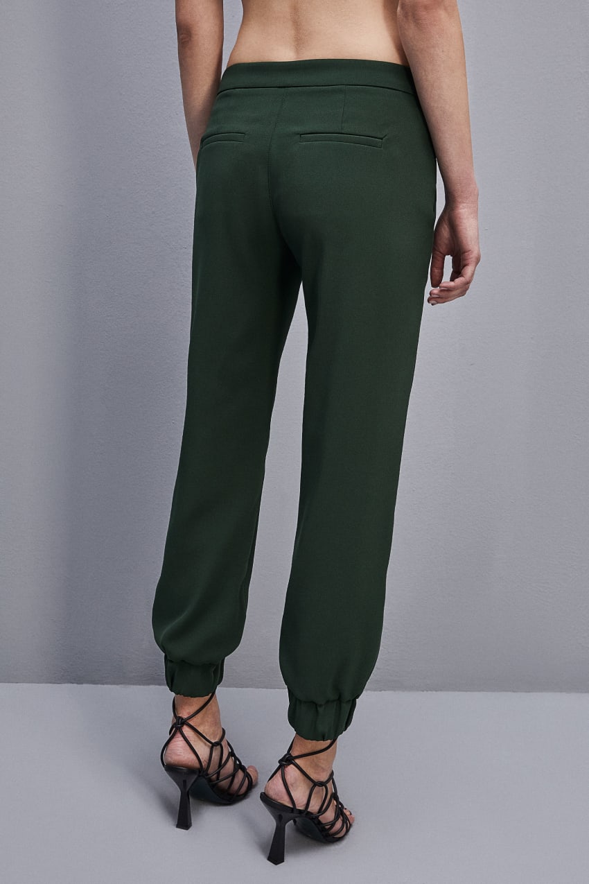 Patrizia Pepe Low-waisted Crepe Jogger Pants Groen | KZT924301