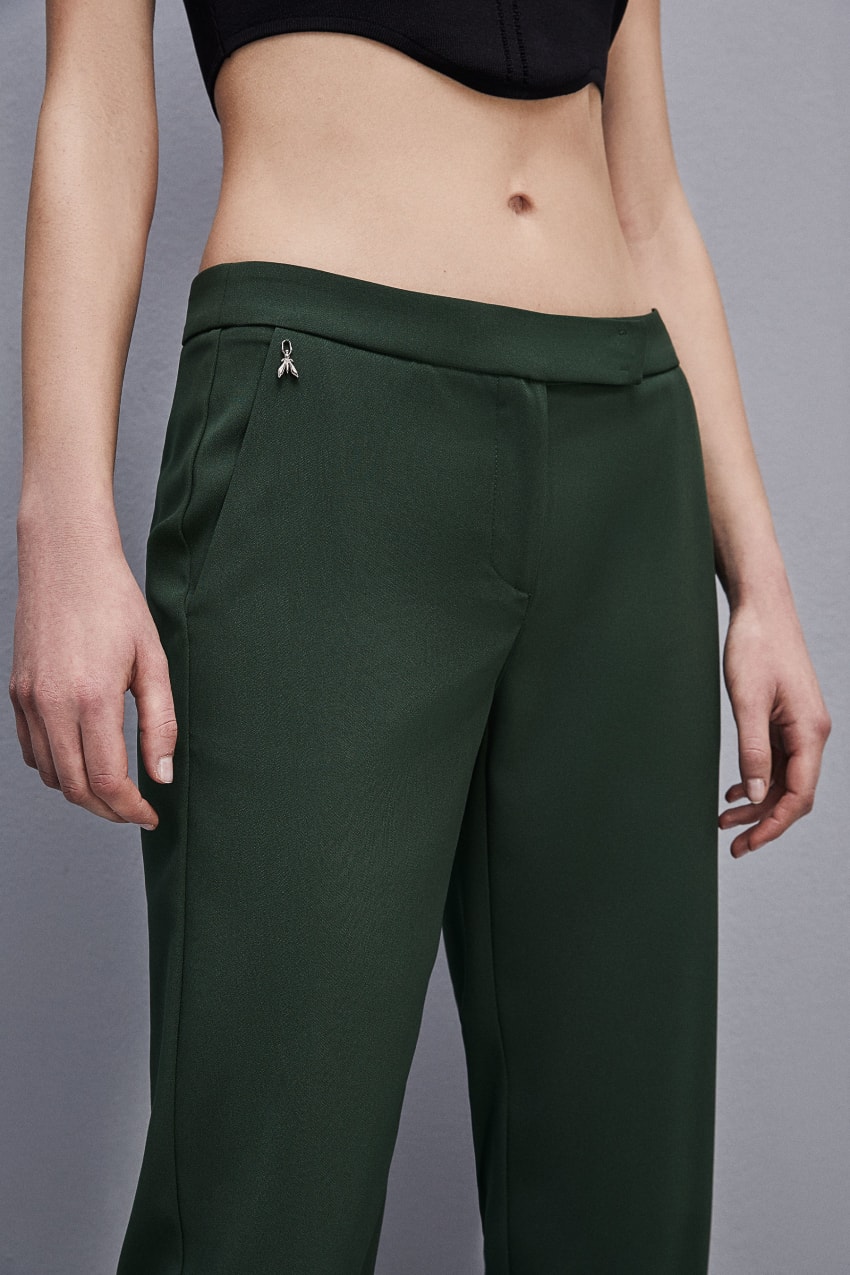 Patrizia Pepe Low-waisted Crepe Jogger Pants Groen | KZT924301