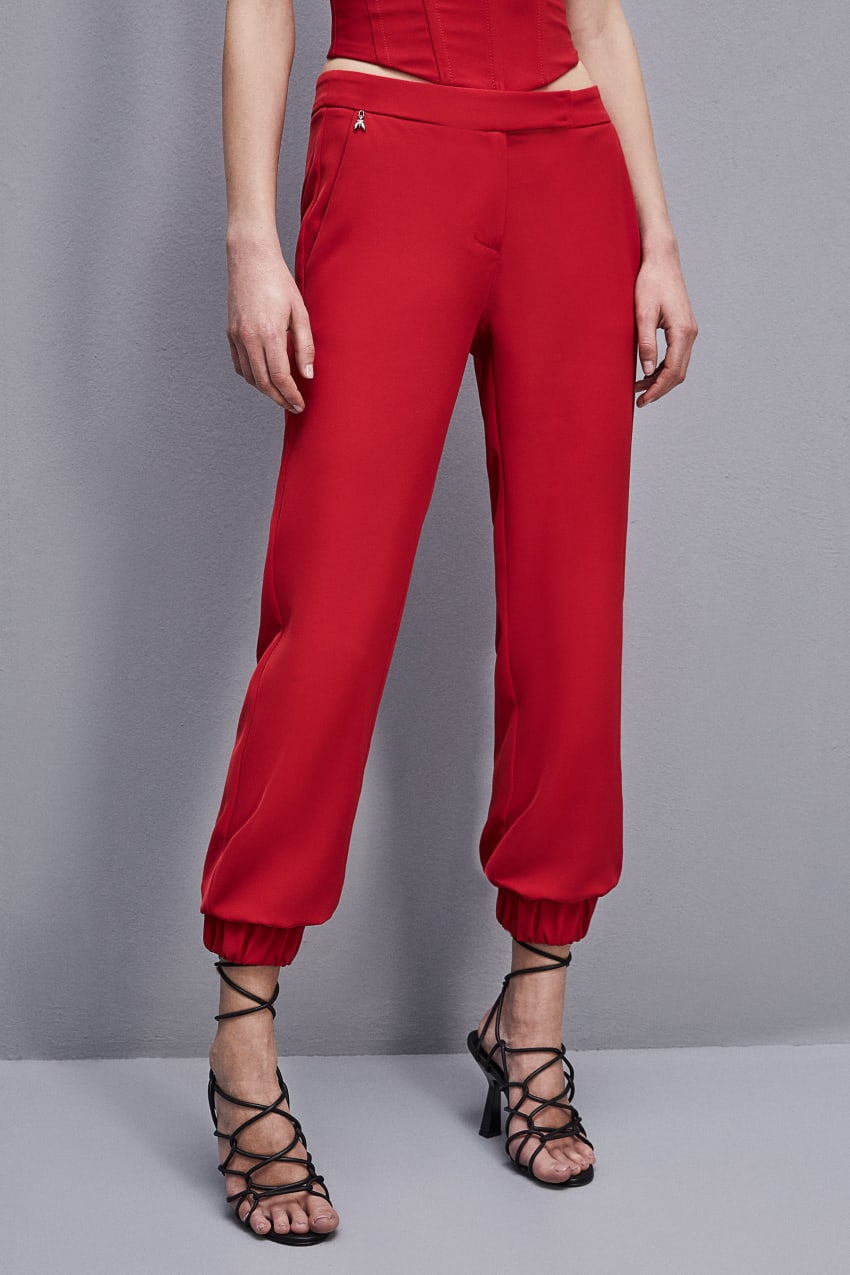 Patrizia Pepe Low-waisted Jogger Pants Rood | UDZ460953