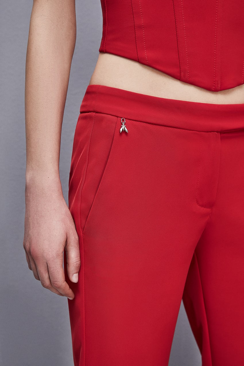 Patrizia Pepe Low-waisted Jogger Pants Rood | UDZ460953