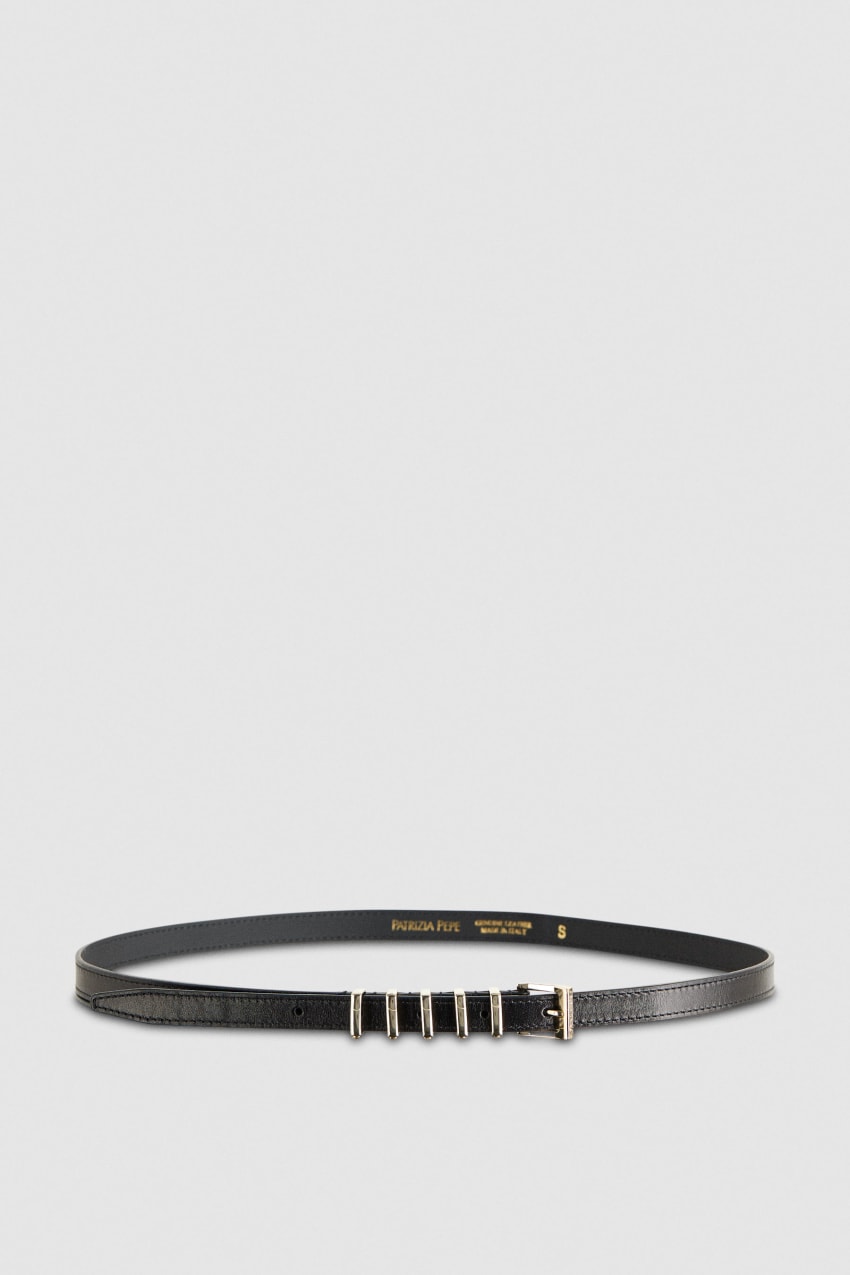 Patrizia Pepe Low-waisted Leather Belt Zwart | JLI362809