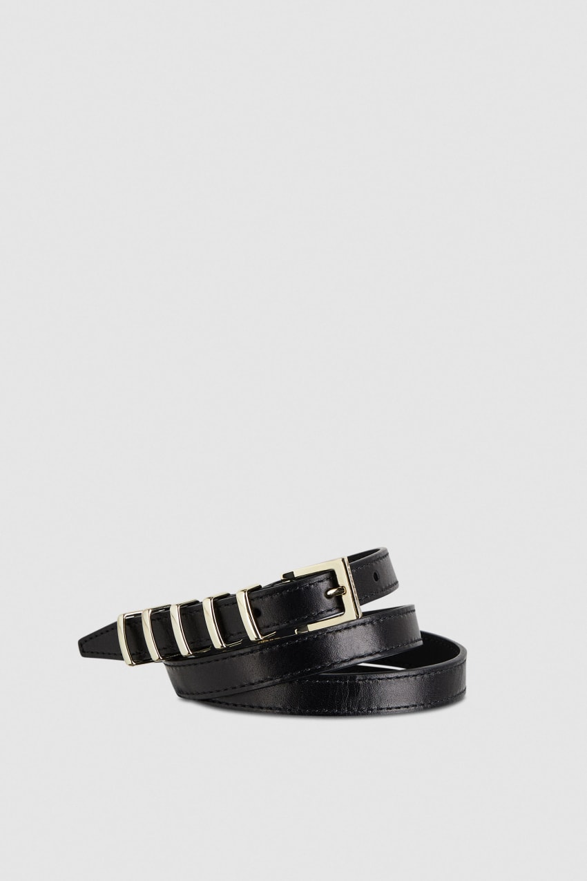 Patrizia Pepe Low-waisted Leather Belt Zwart | JLI362809