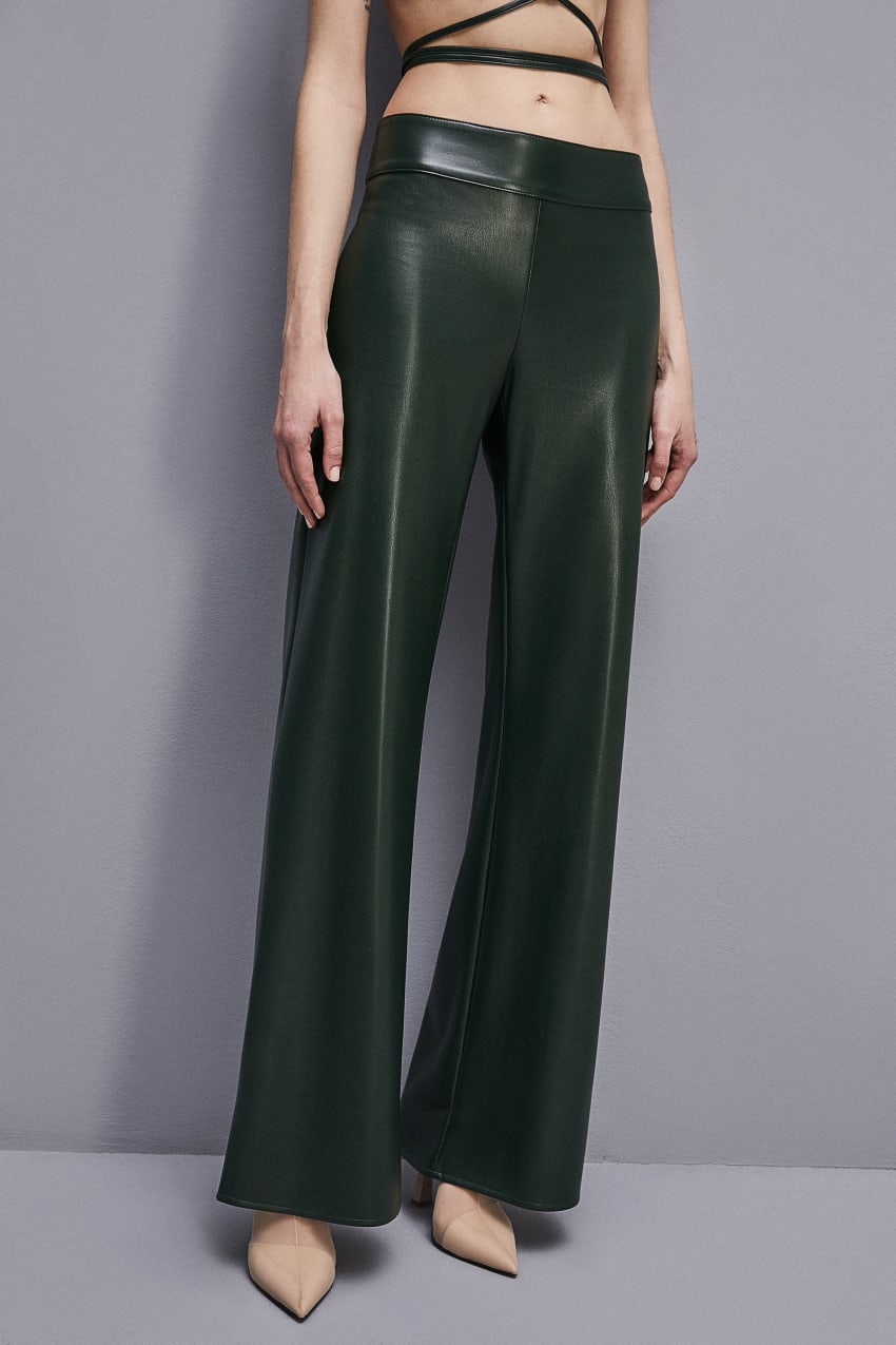 Patrizia Pepe Low-waisted Palazzo Fit Pants Groen | GHI357641