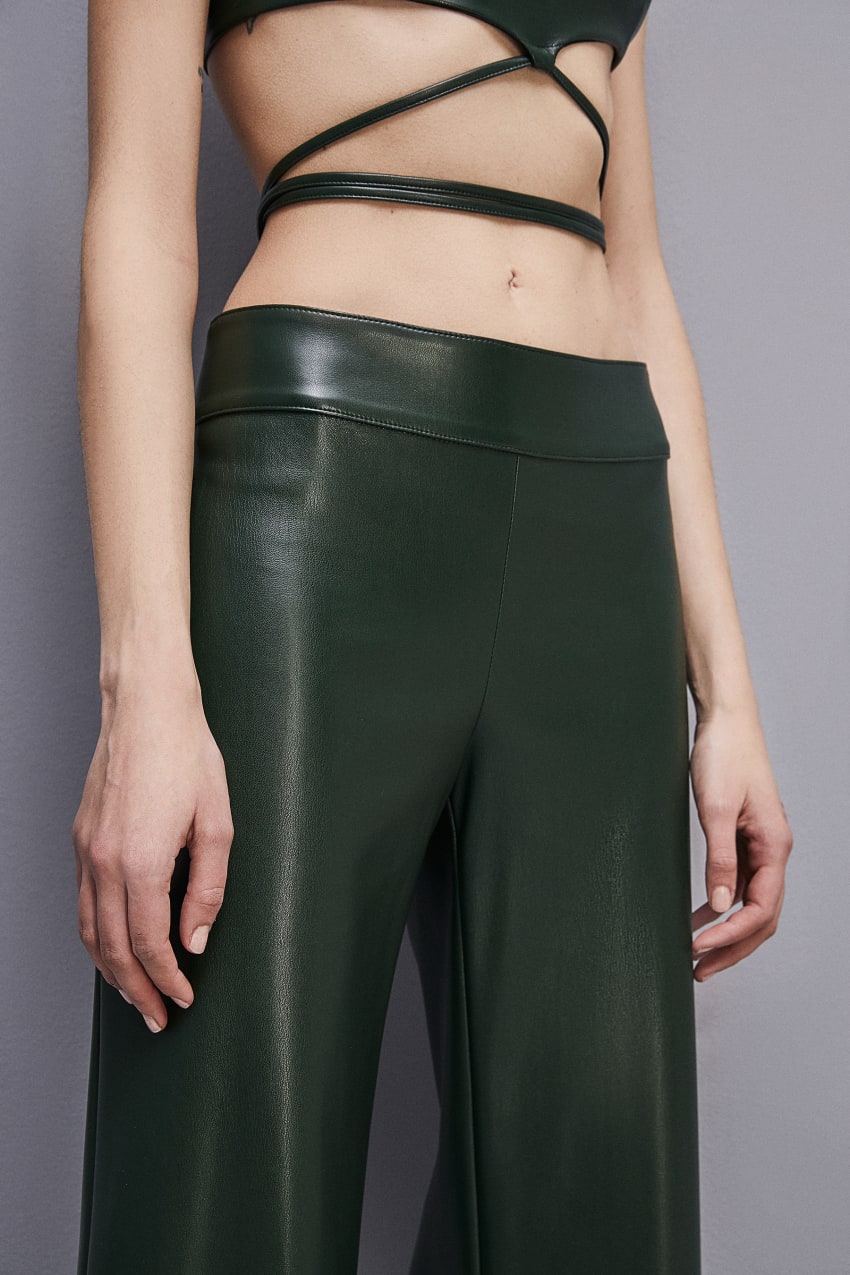 Patrizia Pepe Low-waisted Palazzo Fit Pants Groen | GHI357641