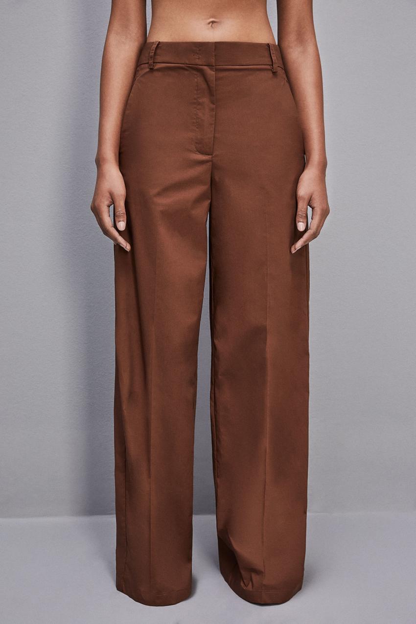 Patrizia Pepe Low-waisted Palazzo Fit Pants Bruin | GCJ372895