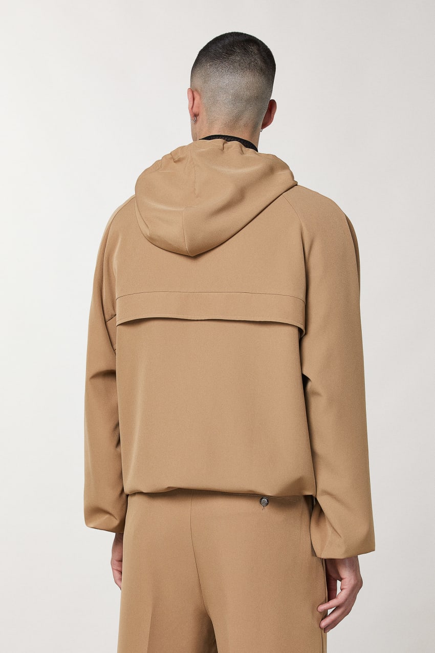 Patrizia Pepe Over Hooded Sweatshirt Beige | WID196723