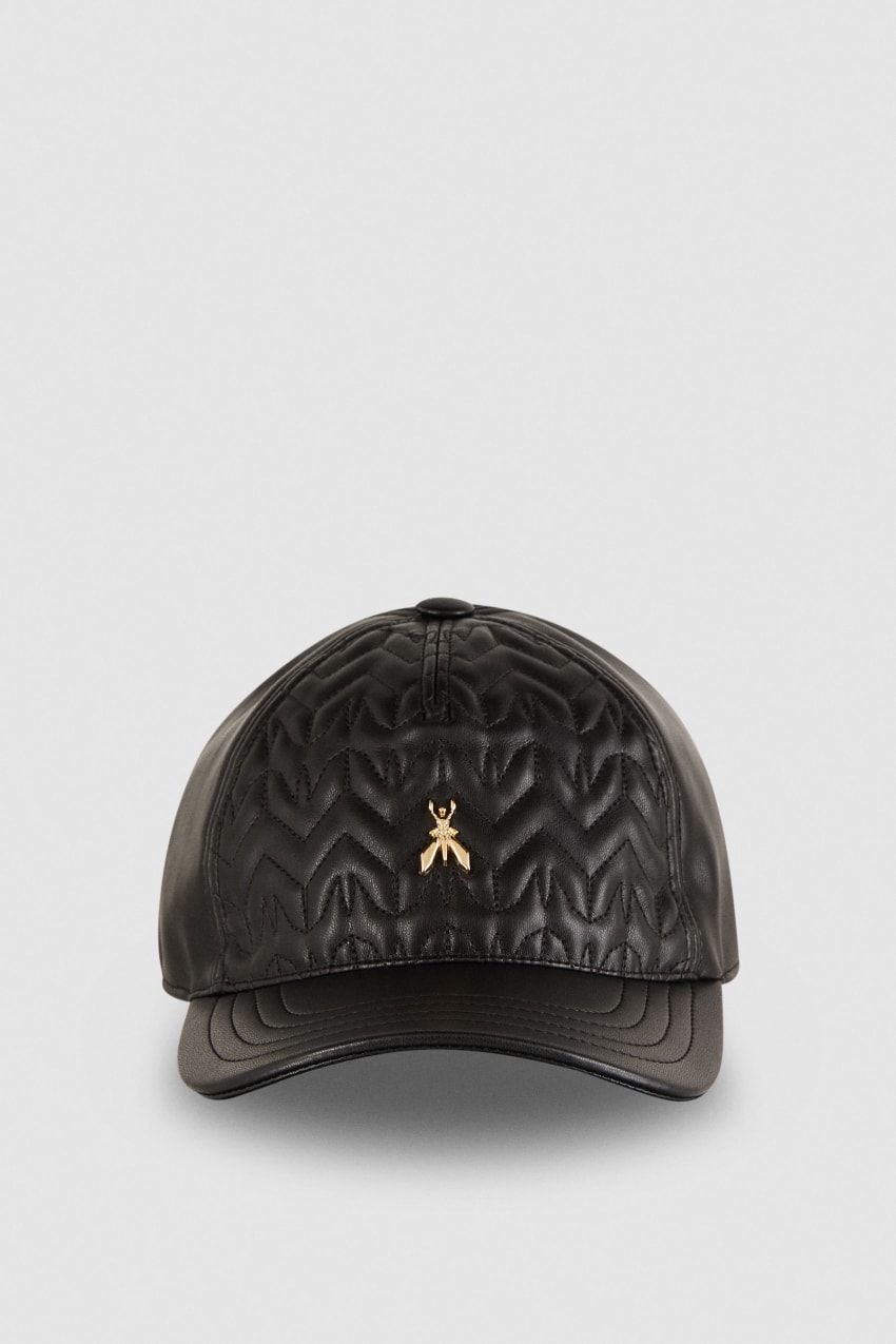 Patrizia Pepe Padded Fly Baseball Cap Zwart | VIY529708