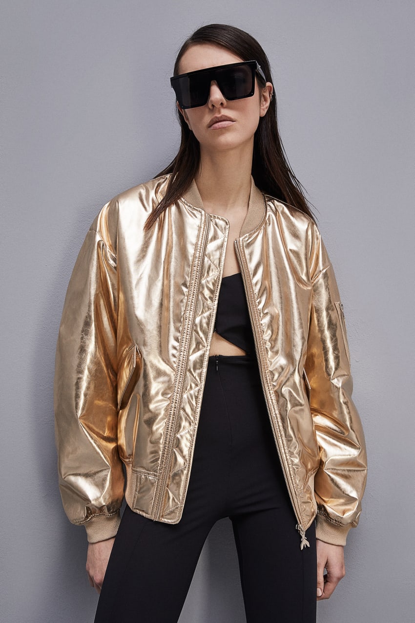 Patrizia Pepe Padded Over Bomber Jacket Goud | AVF173246