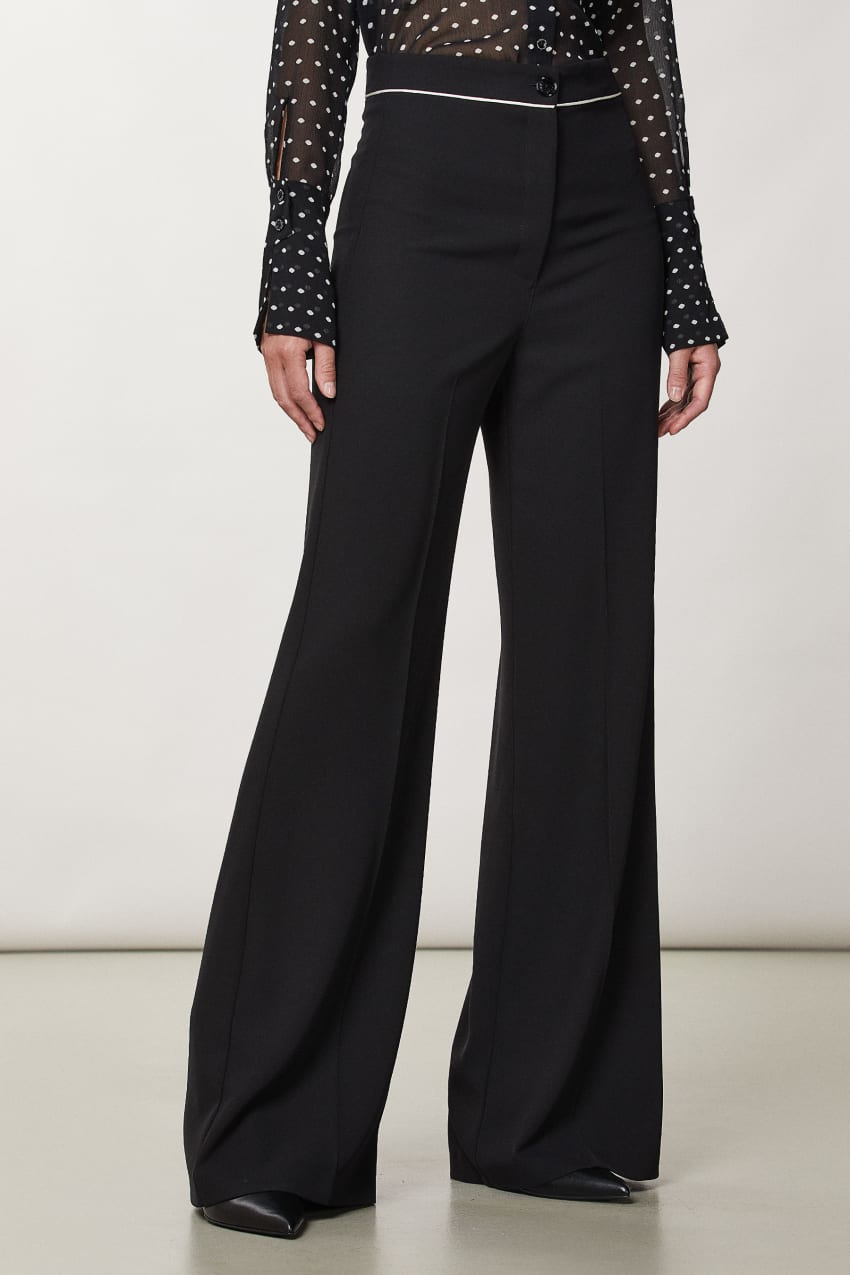 Patrizia Pepe Palazzo Pants Zwart | SNT034569