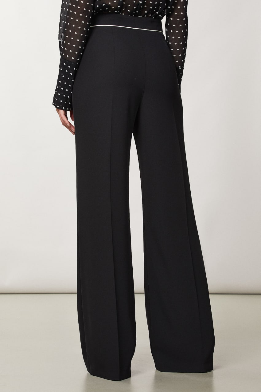 Patrizia Pepe Palazzo Pants Zwart | SNT034569