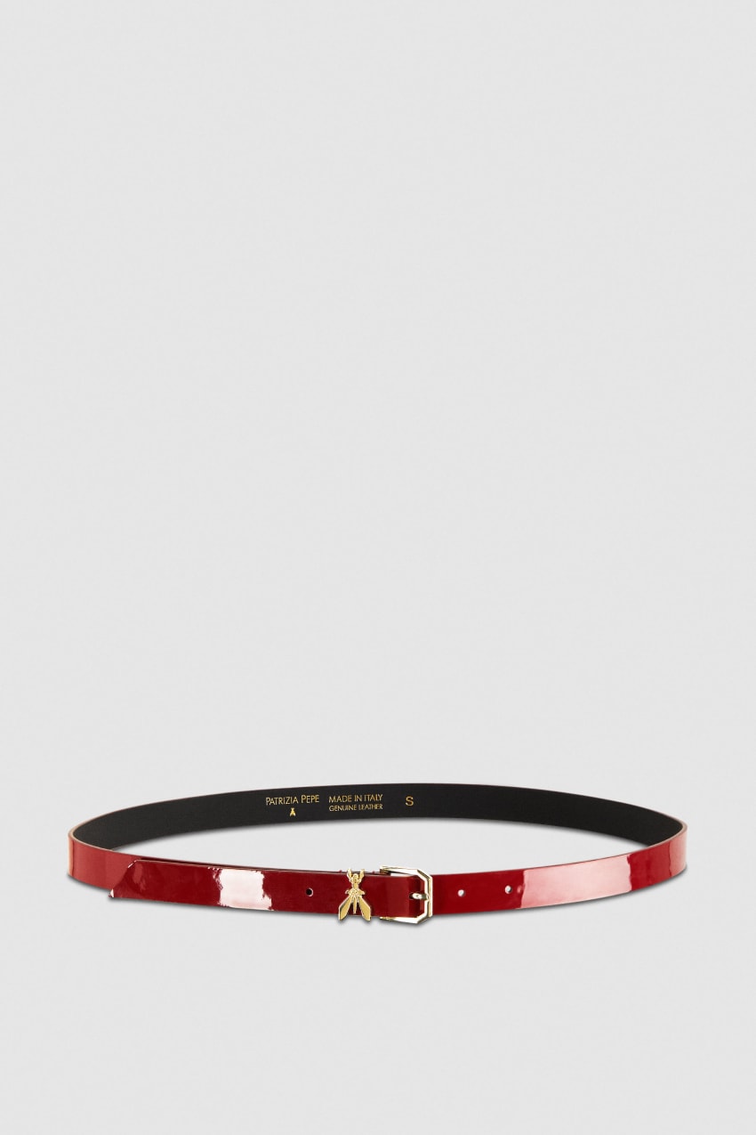 Patrizia Pepe Patent Leather Belt Rood | DZA134987