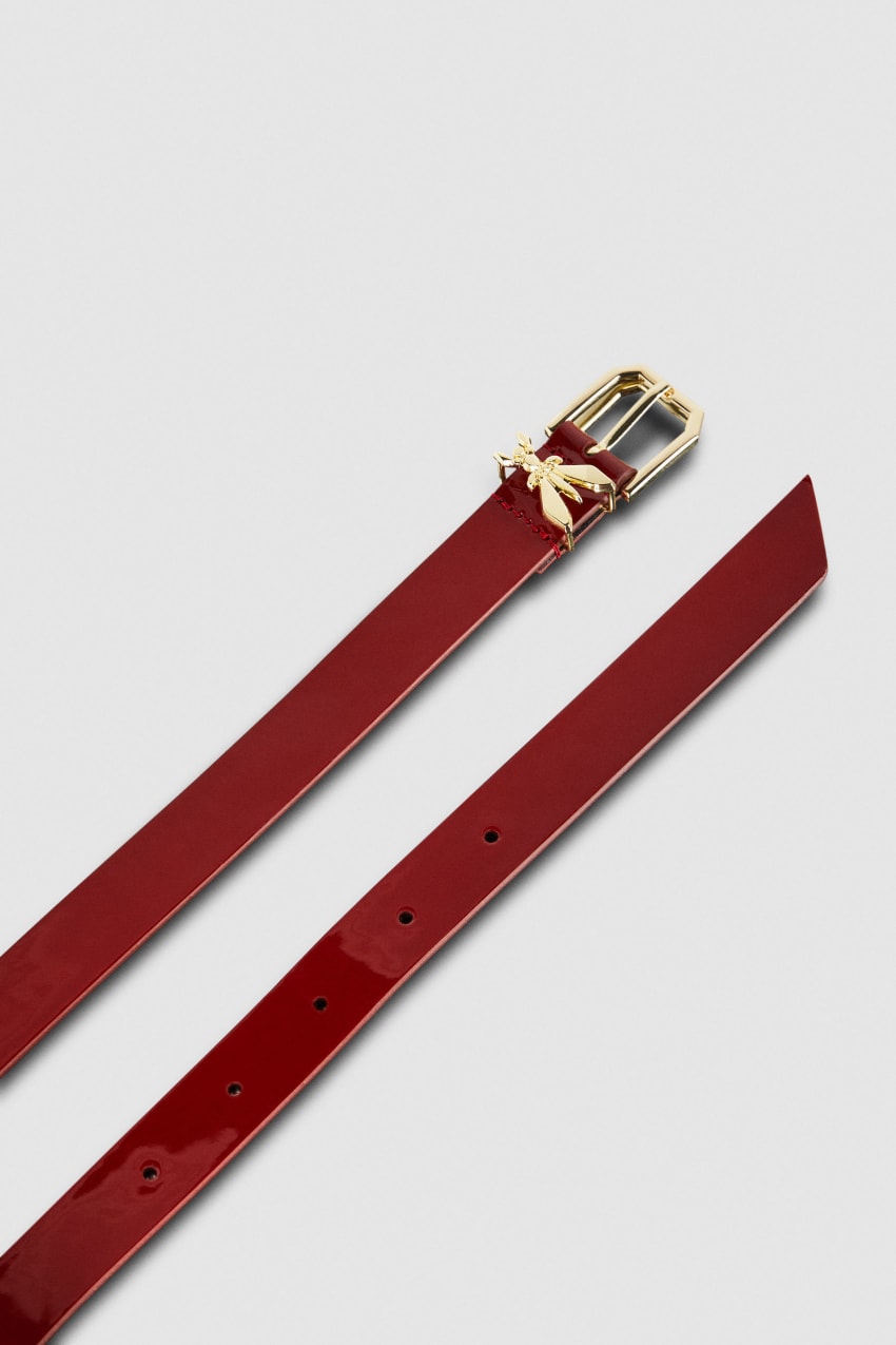 Patrizia Pepe Patent Leather Belt Rood | DZA134987