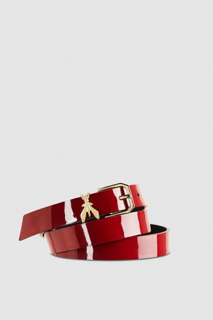 Patrizia Pepe Patent Leather Belt Rood | DZA134987