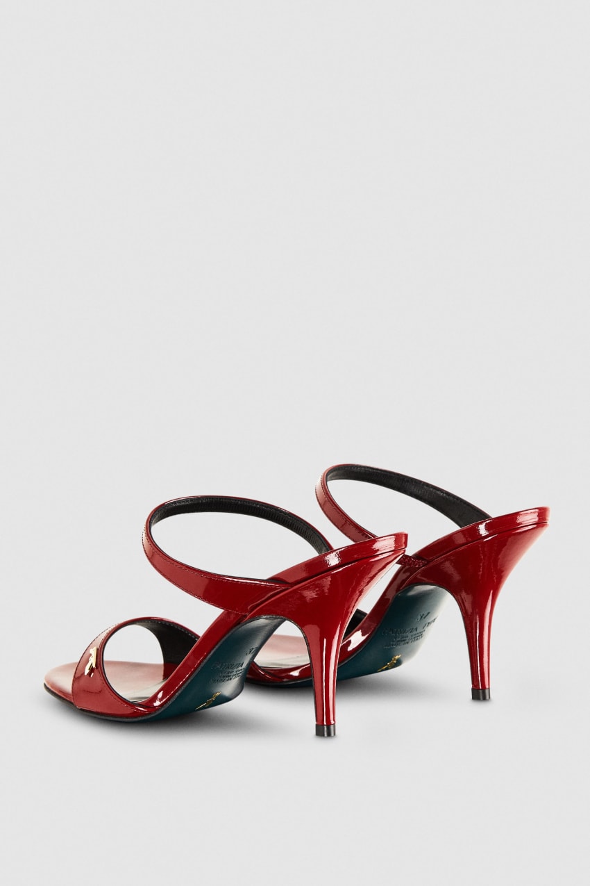 Patrizia Pepe Patent Leather Heeled Sandals Rood | NGX378164