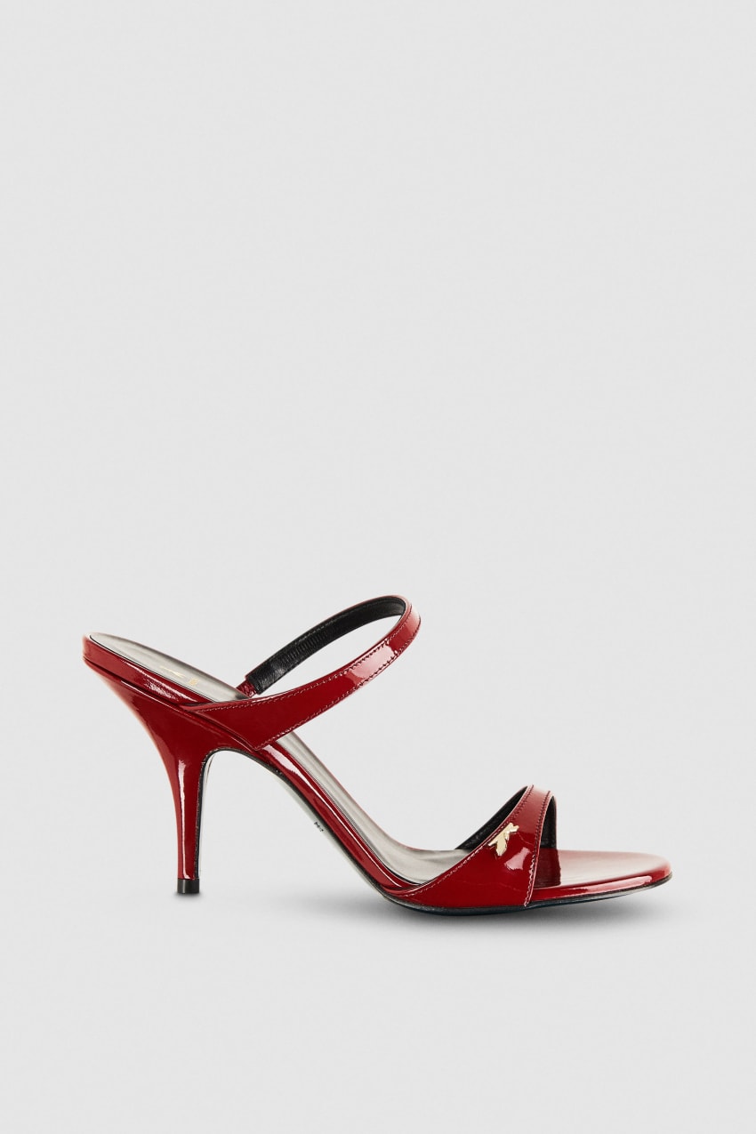 Patrizia Pepe Patent Leather Heeled Sandals Rood | NGX378164