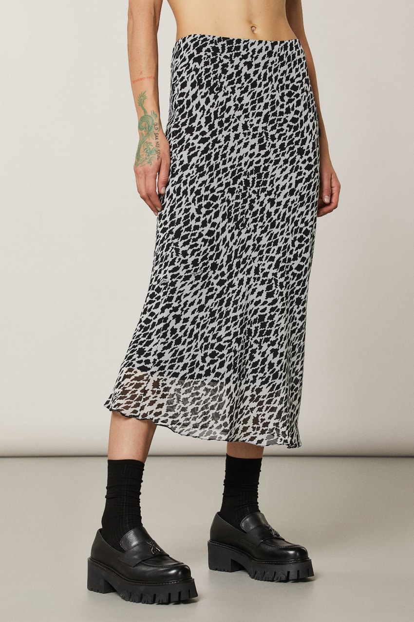 Patrizia Pepe Patterned Midi Skirt Wit | WPB360857