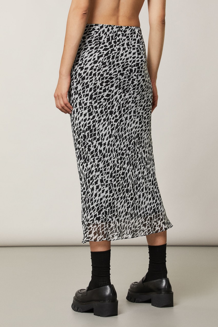 Patrizia Pepe Patterned Midi Skirt Wit | WPB360857