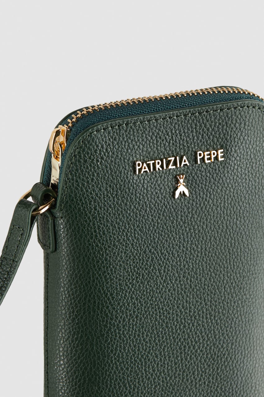 Patrizia Pepe Phone Holder With Shoulder Strap Groen | SAP084327