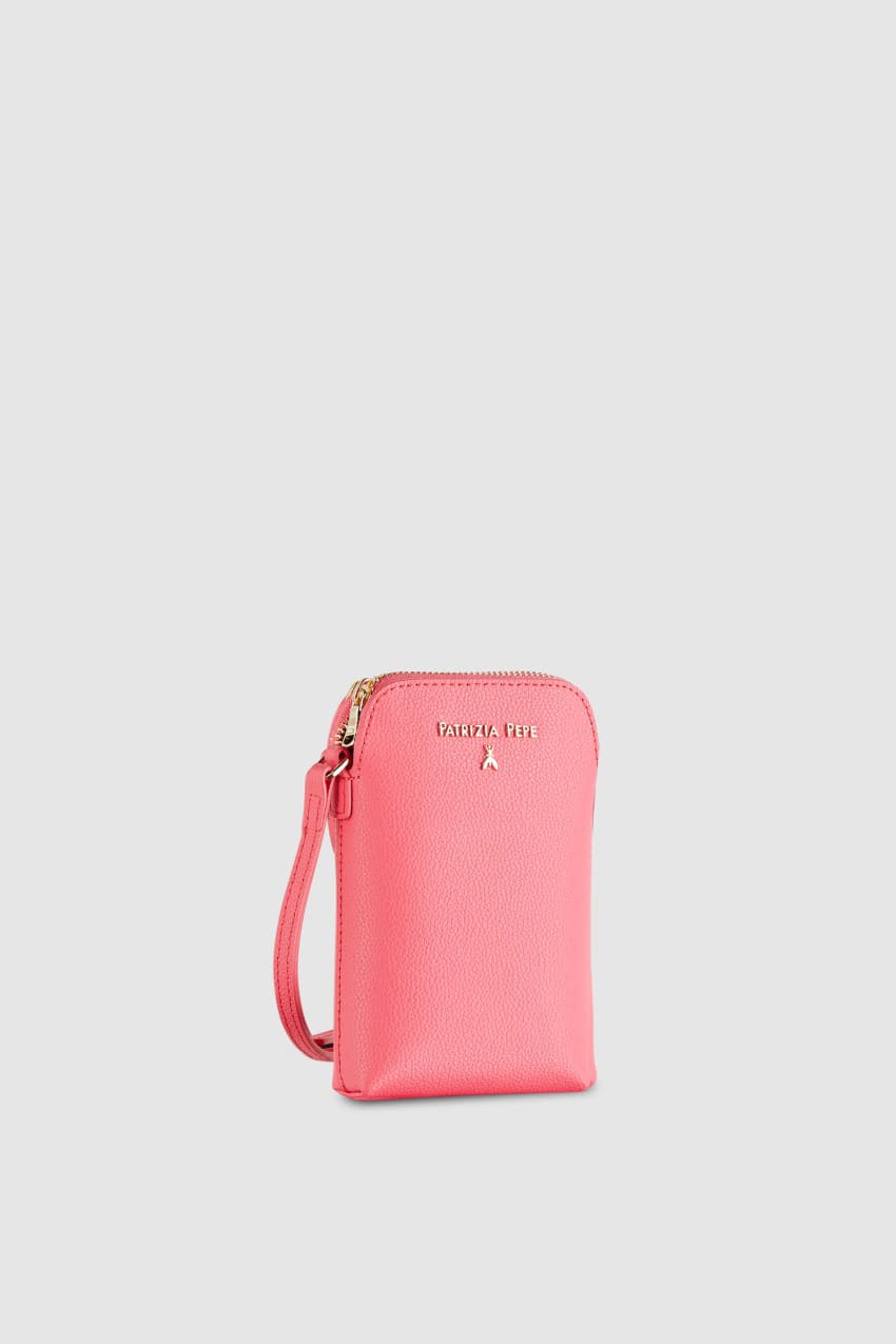 Patrizia Pepe Phone Holder With Shoulder Strap Roze | NDZ369715