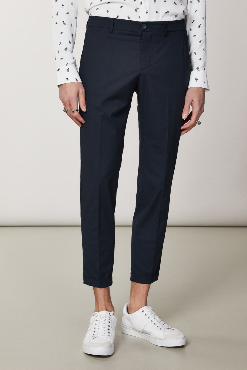 Patrizia Pepe Polyviscose Ankle-grazer Pants Blauw | NUW741863