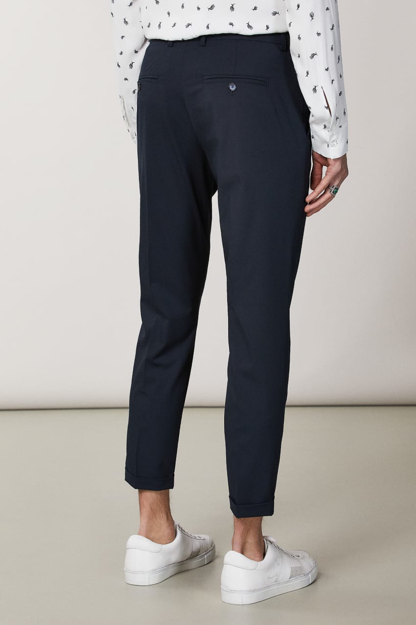 Patrizia Pepe Polyviscose Ankle-grazer Pants Blauw | NUW741863