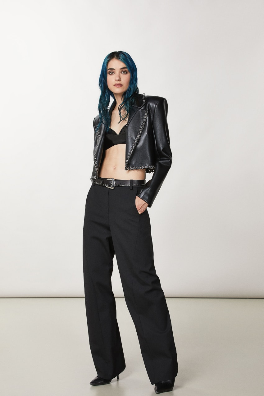 Patrizia Pepe Post Punk Cropped Jacket Zwart | JHT932406