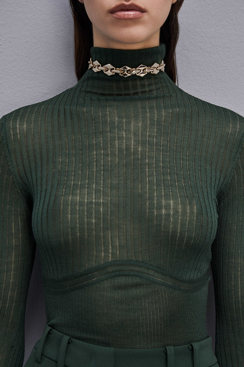 Patrizia Pepe Pure Wool Turtleneck Sweater Groen | VYD541076