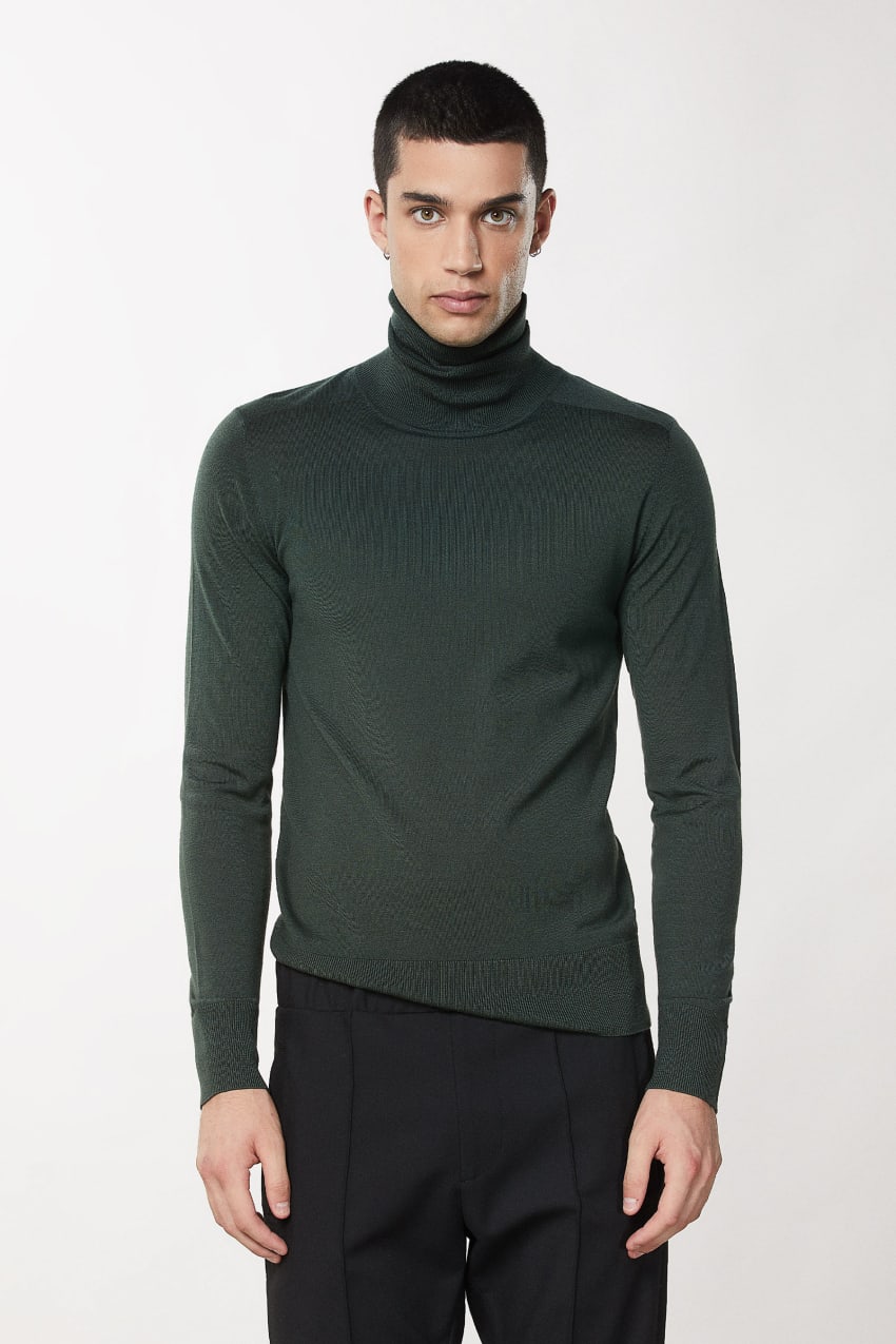 Patrizia Pepe Pure Wool Turtleneck Sweater Groen | GNA913546