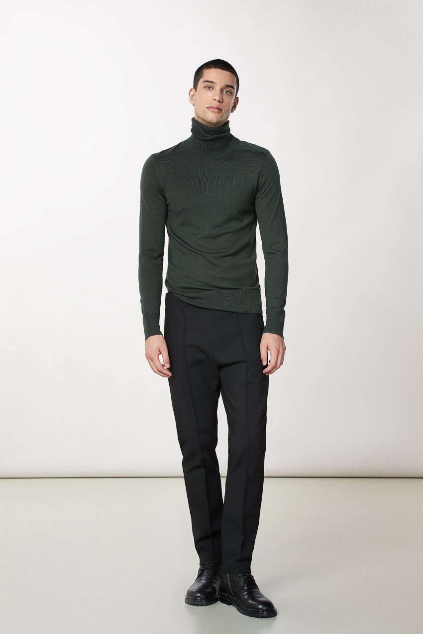 Patrizia Pepe Pure Wool Turtleneck Sweater Groen | GNA913546