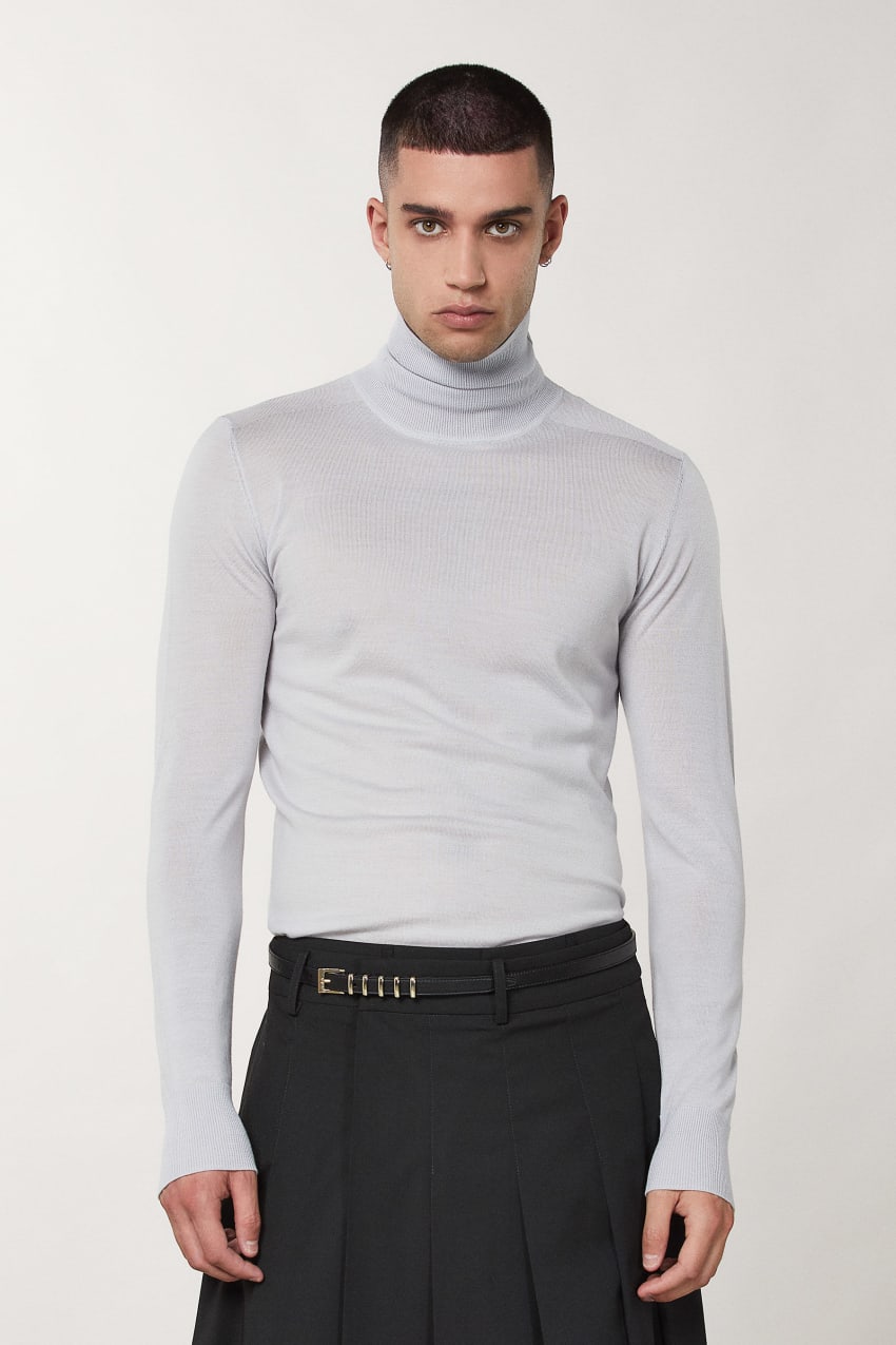 Patrizia Pepe Pure Wool Turtleneck Sweater Grijs | SCE375486