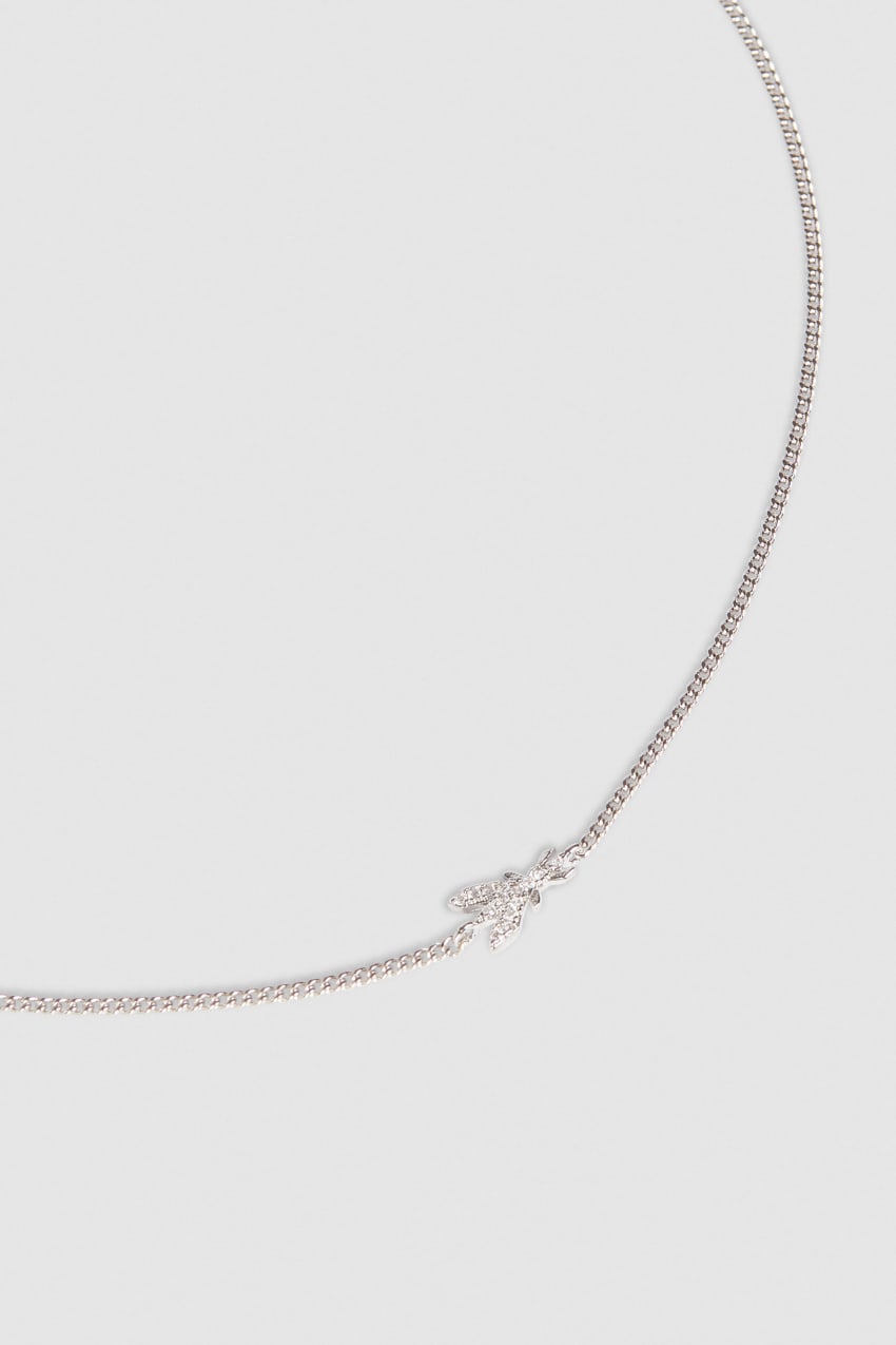 Patrizia Pepe Rhinestone Necklace Zilver | ULO830526